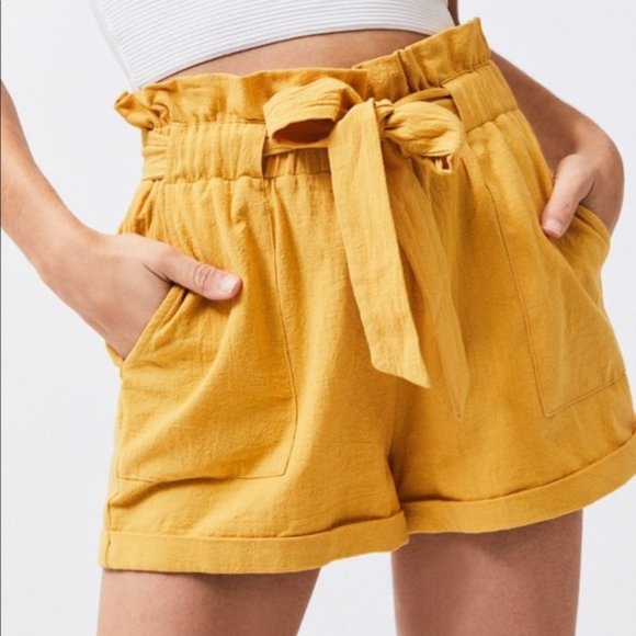 La Hearts Pants - LA Hearts Paperbag Waist Utility Shorts